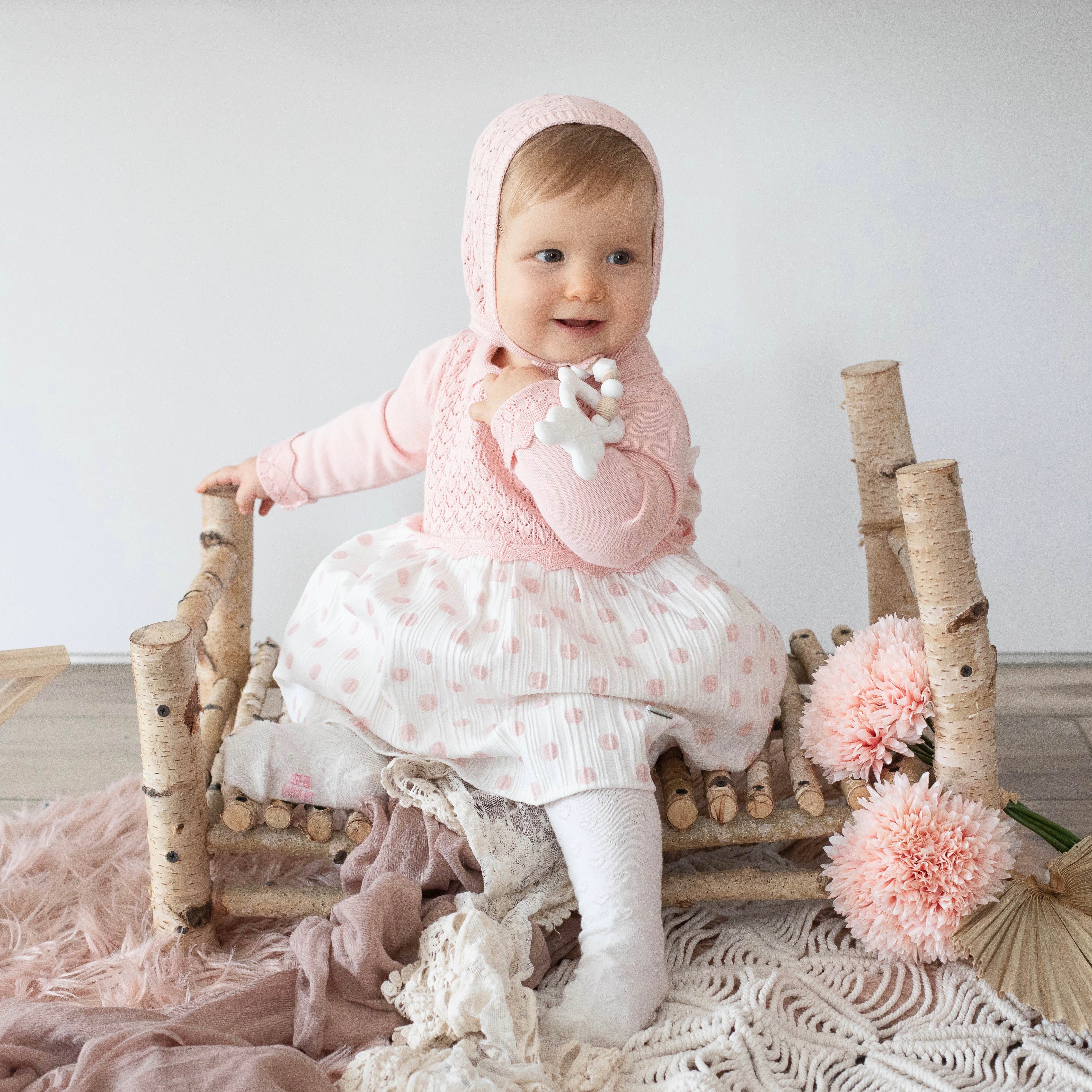 Robe rose bébé discount cérémonie